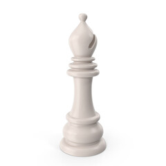 chess piece bishop gold isolated on transparent background , 3d render , PNG