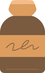 Brown Skincare Bottle With Label