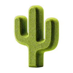 Stylized light-green cactus graphic