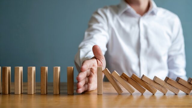 Strategic risk management stops domino effect with proactive business solutions and planning for secure future