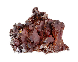 raw vanadinite natural mineral cutout on white