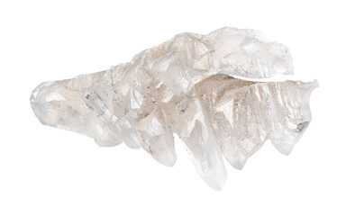 rough salammoniac natural mineral cutout on white