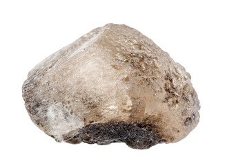 raw phenakite natural mineral cutout on white