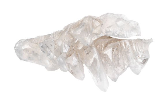 rough salammoniac natural mineral cutout on white