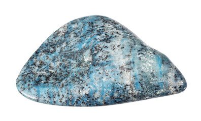 natural tumbled dianite mineral cutout on white