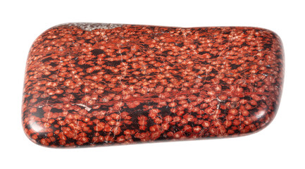 natural polished analcimolite mineral cutout