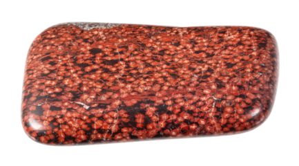 natural polished analcimolite mineral cutout