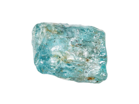 natural raw starlite blue zircon mineral cutout