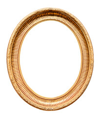 antique vertical oval carved wooden picture frame