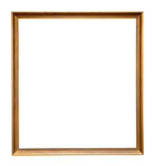 vintage narrow simple golden wooden painting frame