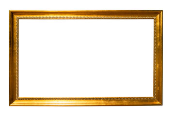 retro horizontal narrow simple gold painting frame