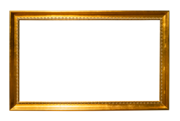 retro horizontal narrow simple gold painting frame