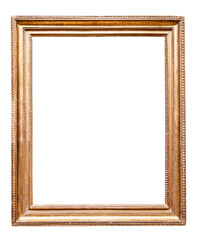 vertical classic golden picture frame cutout