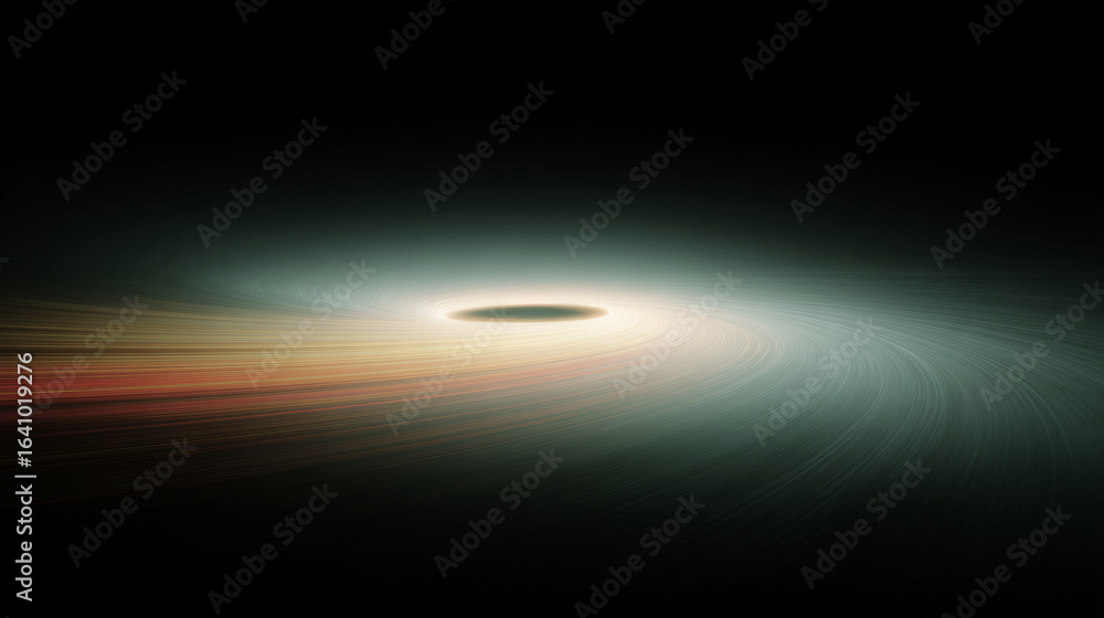 Poster abstract space nebula with glowing light effect on dark background. cosmic rays and bright flash in 