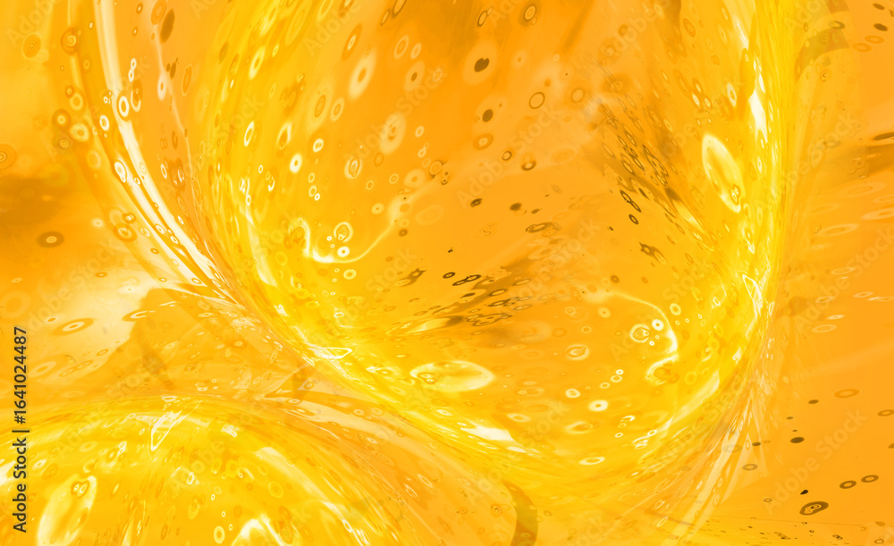 Poster abstract texture yellow background with smooth shapes in a modern design