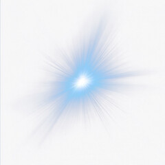 Blue glowing sunlight PNG lens flare summer sky sunny rays bright vibrant transparent light magic...
