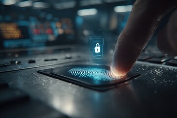 Finger activating biometric scanner for secure digital access and data privacy.