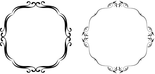 Fototapeta premium vector frames black on a white background