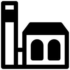 Brewery. Outlined stroke vector icon with black-filled details.