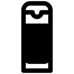 Stange glass. Outlined stroke vector icon with black-filled details.