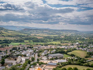 Obraz premium Séverac-le-Château et Séverac-Gare en Aveyron