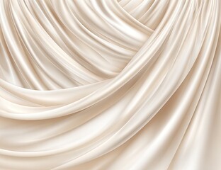 Fototapeta premium Creamy, flowing fabric drapes