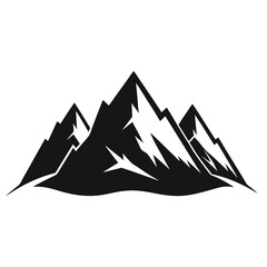Mountain Range Silhouette vector clean black silhouette design white background