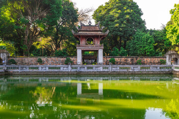 Khue Van pavilion in the Temple of Literature, aka Van Mieu, in Hanoi, Vietnam