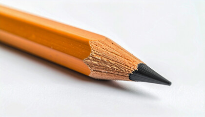Fototapeta premium sharpened wooden pencils arranged in a diagonal pattern against a clean white background, education, creativity, writing, drawing, and stationery