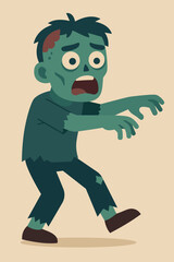 Zombie Halloween Character Illustration