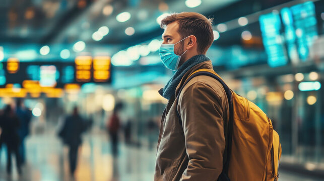 A man wearing a mask