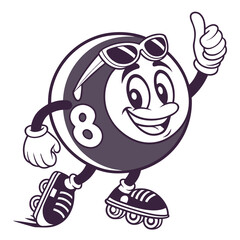 Vector Logo Fun with the Smiling Pool Ball
