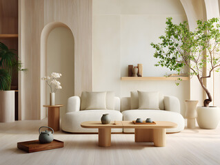 modern living room with sofa