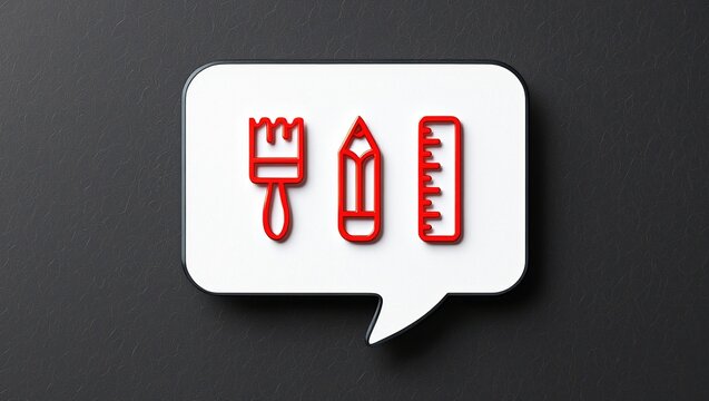 red speech bubble icon
