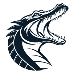 Fototapeta premium Fierce Crocodile Head Logo in Vector Style 