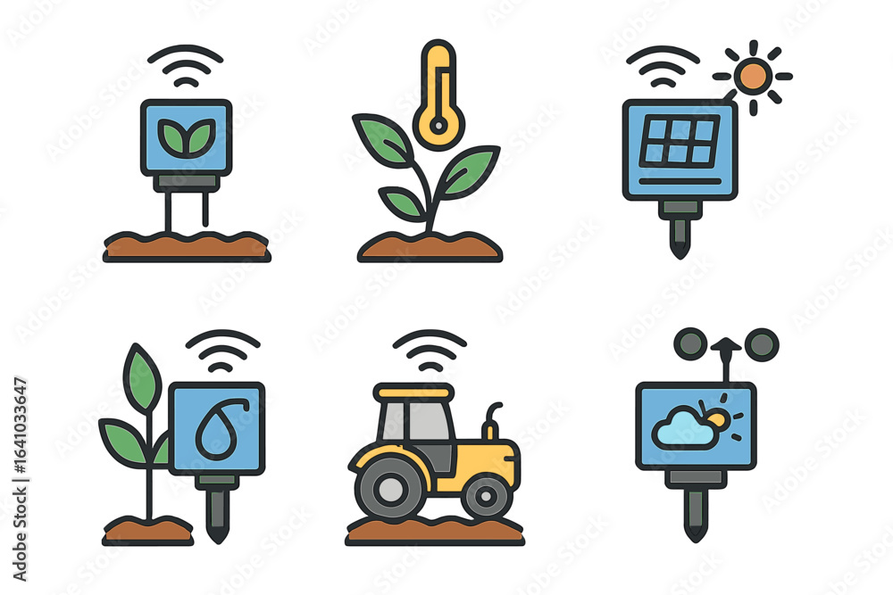 Poster smart farming technology promotes efficient agricultural practices and environmental monitoring in m