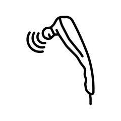 neck shoulder massager black line icon for digital and print projects.