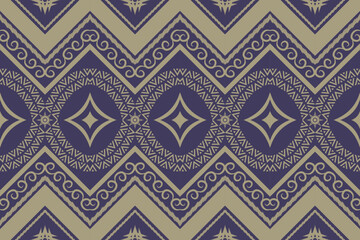 Ethnic Figure aztec embroidery style.Geometric ikat oriental traditional art pattern.Design for ethnic background,wallpaper,fashion,clothing,wrapping,fabric,element,sarong,graphic,vector illustration.