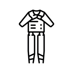 pressotherapy black line icon for digital and print projects.