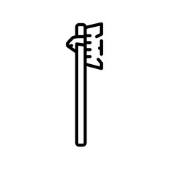 body massage brush black line icon for digital and print projects.