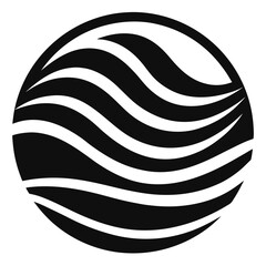 Sand Ripple vector clean black silhouette design white background