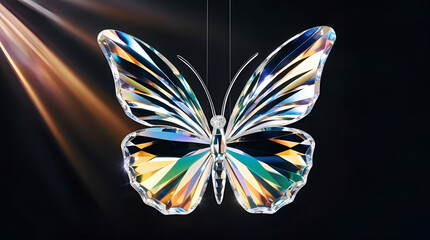 butterfly on black background