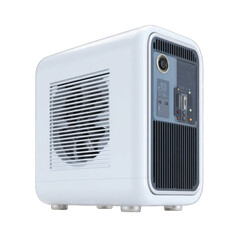 Fototapeta premium Compact white device with ventilation grille