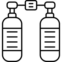 Oxygen Tank Icon Vector Element