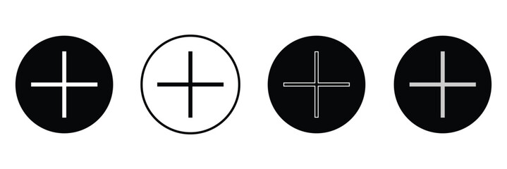 Plus Icon vector illustration. Add plus sign and symbol .Vector illustration . in eps 10.