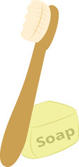Wooden Toothbrush and soap