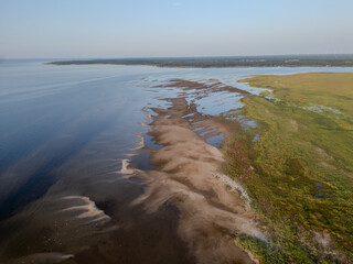 A long sand beach in Siikajoki, Finland