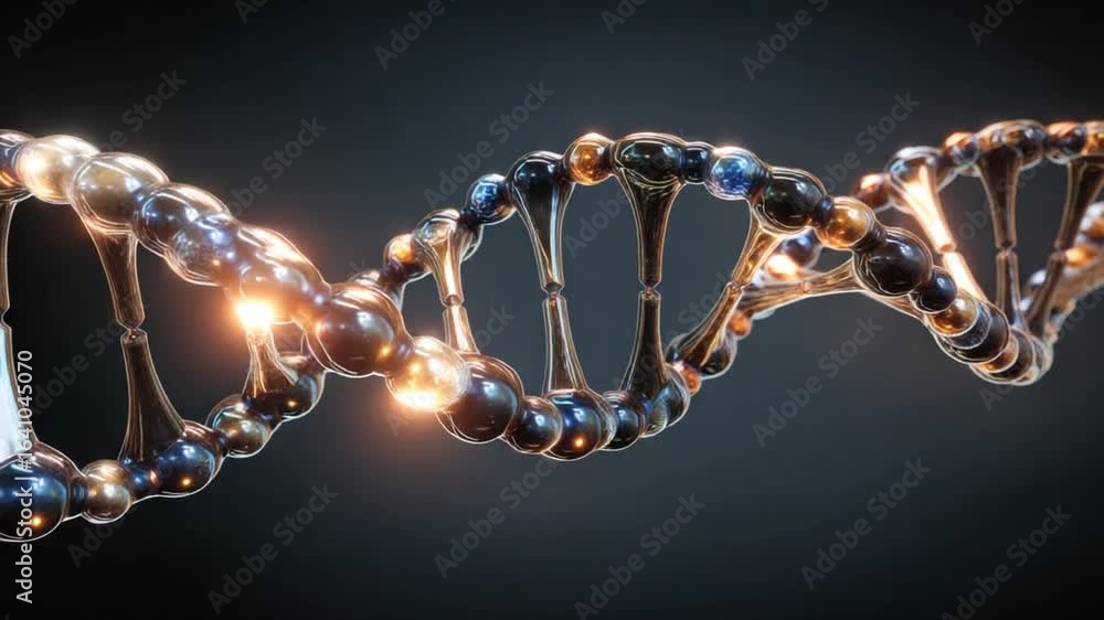 Poster dna double helix in abstract visual