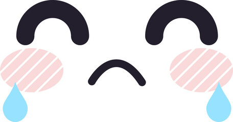 Cute anime and manga face gesture feelings drawing