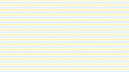 Yellow, blue and white seamless pattern horizontal zigzag background. Zigzag wave contrast wallpaper. Classic background.